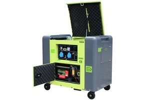 GENERATEUR ELECTRIQUE DIESEL INSONORISE TYPE PANDA GROUPE ELECTROGENE 5.5KW 230V - Foto 1 di 8