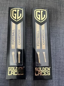 2 Stück Golden Laces Football Champion Gold 45" Schnürsenkel für 5-6 Ösen Sneaker - Bild 1 von 6