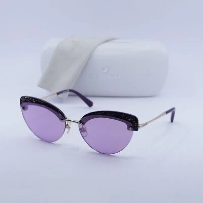 Swarovski SK0257 28G oro rosa/violeta oscuro con piedras multicolores/espejo púrpura... Foto 1 de 4