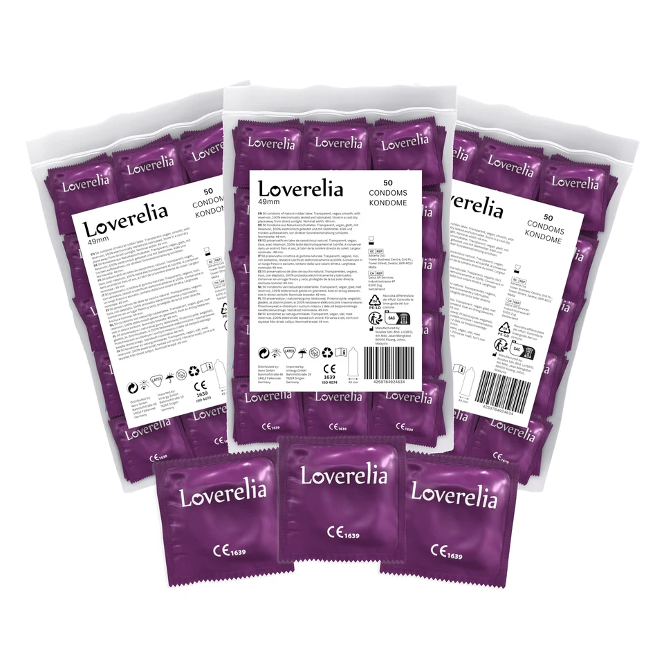 Frei Haus: Loverelia 49mm Kondome - extra kleine Kondome - vegan - vers. Mengen - Bild 1 von 1
