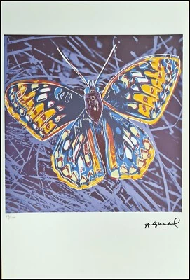 Andy Warhol Butterfly 22 3/8in x 15in Signed Lithograph Limited 17/100 - Image 1 of 4