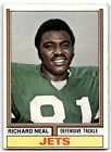 1974 Topps Richard Neal New York Jets #468 Set Break - VG-EX