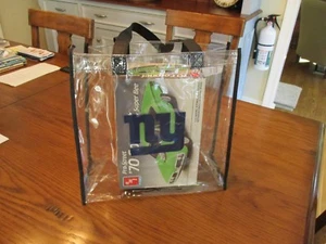 Stadium Approved NFL New York Giants Clear Plastic Tote Bag 12" x 11" x 5" deep - Picture 1 of 9