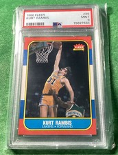 1986-87 Fleer Kurt Rambis Rookie RC #89 PSA 9 MINT BEAUTIFUL CARD SEE SCAN