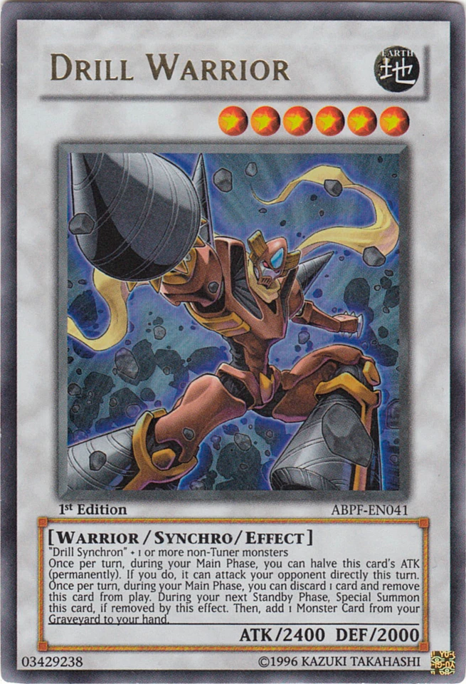 YU-GI-OH, DRILL WARRIOR, UR, ABPF-EN041, 1. Edition, TOP - Bild 1 von 1