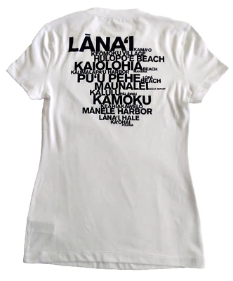 James Perse Womens Size 1 White UPF 40 Short Sleeve Crew Neck Hawaii T Shirt - Image 1 of 4