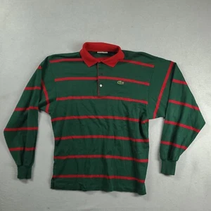 Vintage Chemise Lacoste Polo Shirt Made in Australia Green Rugby Long Sleeve 14 - Picture 1 of 9