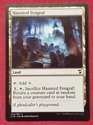 Magic The Gathering COMMANDER 2018 C18 HAUNTED FENGRAF land card MTG - Image 1 of 2
