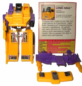 Transformers Generation Two 1993 LONGHAUL vintage 2 g2 devastator part yellow - Picture 1 of 9
