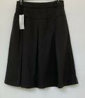 Tanming Gray High Waist Pleated Wool Blend Midi Skirt w/ Pockets Size Large NWT