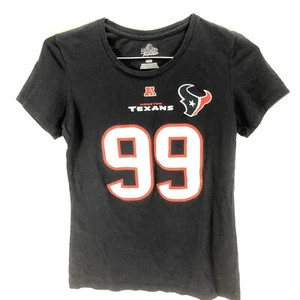 NFL TEAM APPAREL HOUSTON TEXANS #99 J.J. WATT WOMEN'S Medium V-NECK SHIRT - Picture 1 of 6