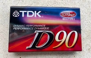 TDK D90 High Output Audio Cassette Tape NEU VERSIEGELT - Bild 1 von 6
