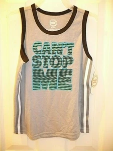 Wonder Nation Boys Tank Top Shirt Size 5T Gray Can't Stop Me NEW - Picture 1 of 2