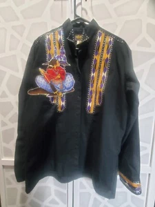 Perruzo Uomo Pendleton Tuxedo Shirt Adult Large, 16-16 1/2 Southwestern - Picture 1 of 11