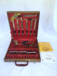 Siam Bronze Tableware by Bombay Bazar Flatware in Wooden Case - Picture 1 of 9