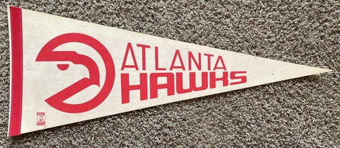 Vintage Atlanta Hawks Pennant 1970s Cover