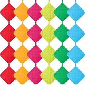 24 Pcs Cotton Pot Holders for Kitchen Heat Resistant Potholders for Kitchens ... - Picture 1 of 6