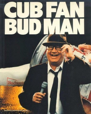 HARRY CARAY Chicago Cubs Bud Man Glossy 8x10 Photo Poster Man Cave Cover
