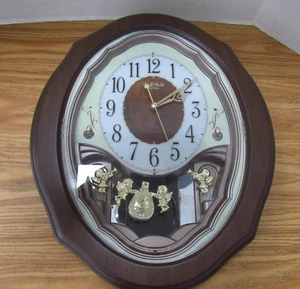 Rhythm Small World Precious Angels Musical Motion Clock 4MJ894 Hymn Classic Xmas - Picture 1 of 4