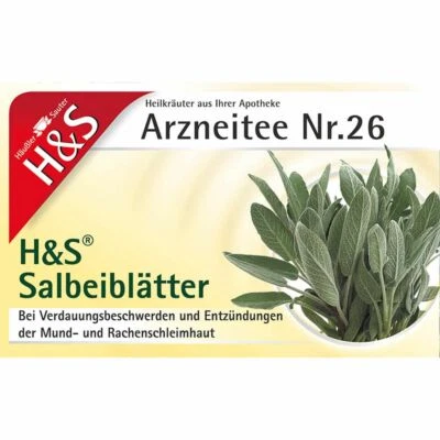H&S TEE - GESELLSCHAFT MBH & CO. H&S Salbeiblätter Tee Filterbeutel 32 g PZN02286064