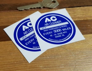Par de pegatinas de 2" para coche clásico de aire acondicionado Land Rover Triumph TR Spitfire gorra Ford Morris - Imagen 1 de 1