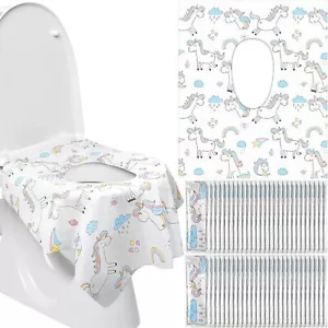 100 Pcs Toilet Seat Covers Disposable for Kids Toddler - Picture 1 of 6