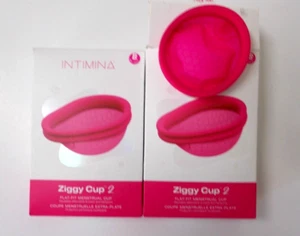 2X Intimina Ziggy Cup 2 Size B New Gen Ultra-Thin Flat-Fit New Fast Shipping - Picture 1 of 1