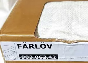 Ikea FARLOV Footstool / Ottoman Cover Slipcover FLODAFORS WHITE New SEALED! - Picture 1 of 2