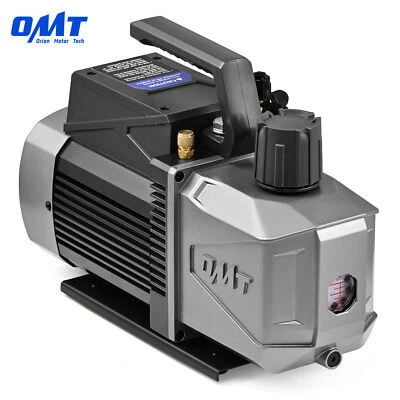 ORION MOTOR TECH OMT 14.4cfm 1.5HP 2 Stage Vacuum Pump with Oil for Automotive HVAC Servicing