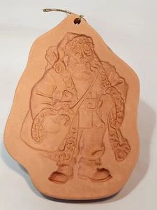 Cotton Press Vtg Terra Cotta Cookie Santa Paper Art Clay Mold Stamp NWT - Picture 1 of 7