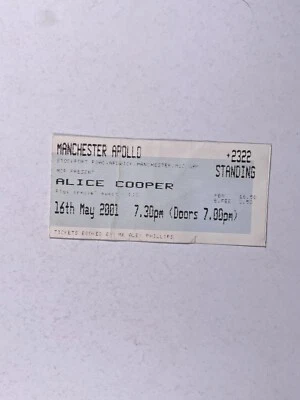 Alice Cooper Boletos Manchester Apolo Plus Especial Huéspedes Original 16th Mayo - Imagen 1 de 4