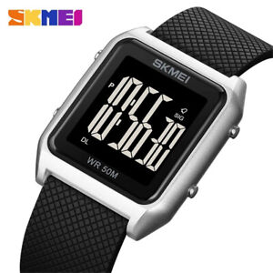 SKMEI Fashion Sport Watches Men Military Rectangle Digital Wristwatch Boys Watch