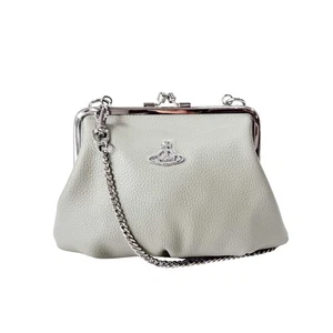 VIVIENNE WESTWOOD Granny Frame Small Grey Leather Hand/Shoulder Bag - Picture 1 of 19