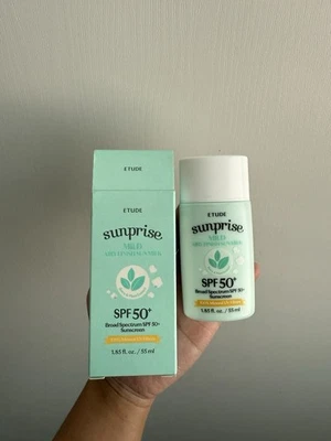 ETUDE Sunprise Mild Airy Finish Sun Milk SPF 50+ (1.85 fl.oz / 55ml) EXP: 09/26 - Image 1 of 4