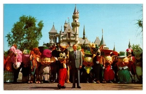 ANAHEIM CALIFORNIA - DISNEYLAND - IT ALL STARTED WITH A MOUSE - VINTAGE POSTCARD - Picture 1 of 2