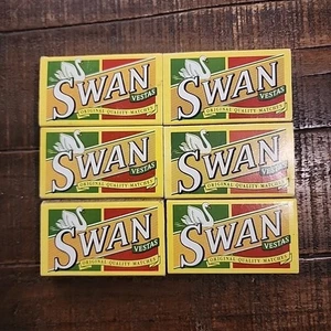 Scatola fiammiferi vintage Swan Vestas (con fiammiferi) Bryant e May lotto di 6 scatole - Foto 1 di 5