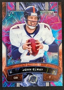 2025 Topps Resurgence John Elway #32 Blue/Pink Shock Refractor Denver Broncos - Picture 1 of 3