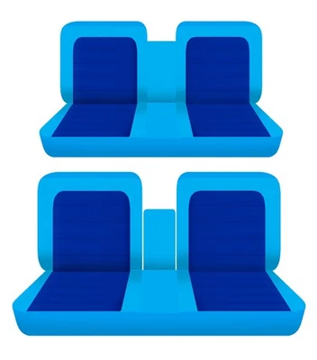 Fits 1950 to 1968 Chrysler Newport 2 Door Front and Rear seat covers blue - Image 1 of 4