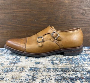 Mocassino Allen Edmonds ST. JOHN'S doppio cinturino monaco marrone noce 2926 uomo taglia 10,5B - Foto 1 di 15