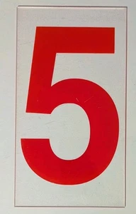 Kunststoff Plexiglas 10" hoch Festzelt Schild Ersatz Nummer 5 - Bild 1 von 3