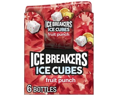 Rompehielos cubitos de hielo ponche de frutas goma de mascar sin azúcar paquete de 40 unidades de 6 Foto 1 de 2