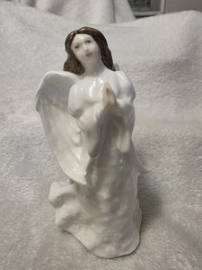 Vintage Royal Doulton 1996 weiß Porzellan betender Engel Figur HN 3733 - Bild 1 von 5