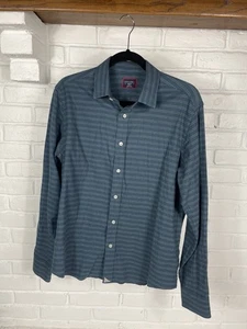 Untukit Men’s Long Sleeve Striped Palmer Flannel Blue Size Medium Cotton Casual - Picture 1 of 7