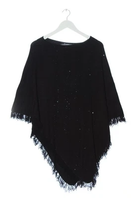 TINEZY Poncho Donna Maglione Taglia IT 44 nero stile casual - Immagine 1 di 4