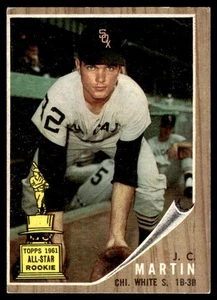 1962 Topps Baseball Card J.C. Martin Chicago White Sox #91 VG Miscut - Picture 1 of 2