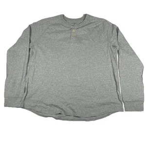 Goodfellow & Co. Herren XL grau Zement Raglan Henley Langarm Baumwolle - Bild 1 von 16