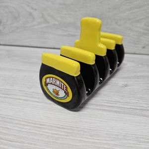 Marmite Ceramic Toast Rack Black & Yellow 4 Slice Segment, Breakfast Kitchen - Picture 1 of 5