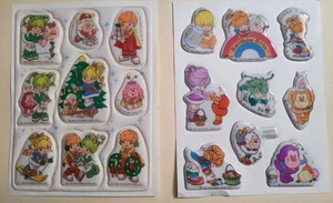 (2) Adesivi Stick-On Vintage Hallmark Rainbow Brite Puffy 1983 RARI - Foto 1 di 3