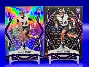 2025 Panini Phoenix Malaki Starks #195 Silver Prizm (RC) + Base (RC) Ravens - Bild 1 von 2