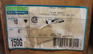 Gedney 150G Conduit Clamp Back, 4"Clampback, Box Of 2 - Picture 1 of 2